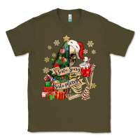Army Green sorta scary sorta merry skeleton christmas tree Classic Tee - MaliasSmallBusiness