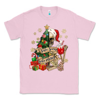 Bubblegum Pink sorta scary sorta merry skeleton christmas tree Classic Tee - MaliasSmallBusiness