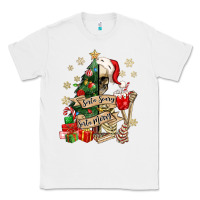 White sorta scary sorta merry skeleton christmas tree Classic Tee - MaliasSmallBusiness
