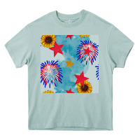 Arona patriotic fireworks and sunflower Heavy Core Tee - BundleAndBundleShop