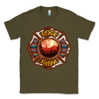 Army Green Western Firefighter Symbol Classic Tee - RanaPortraitStore