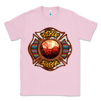 Bubblegum Pink Western Firefighter Symbol Classic Tee - RanaPortraitStore