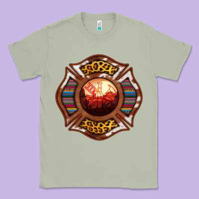 Western Firefighter Symbol Classic Tee Designed By Ranaportraitstore
