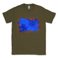 Army Green gemstone blue leopard background Classic Tee - JahusDesignShop