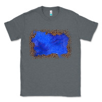Charcoal Heather gemstone blue leopard background Classic Tee - JahusDesignShop