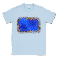 Dusty Blue gemstone blue leopard background Classic Tee - JahusDesignShop