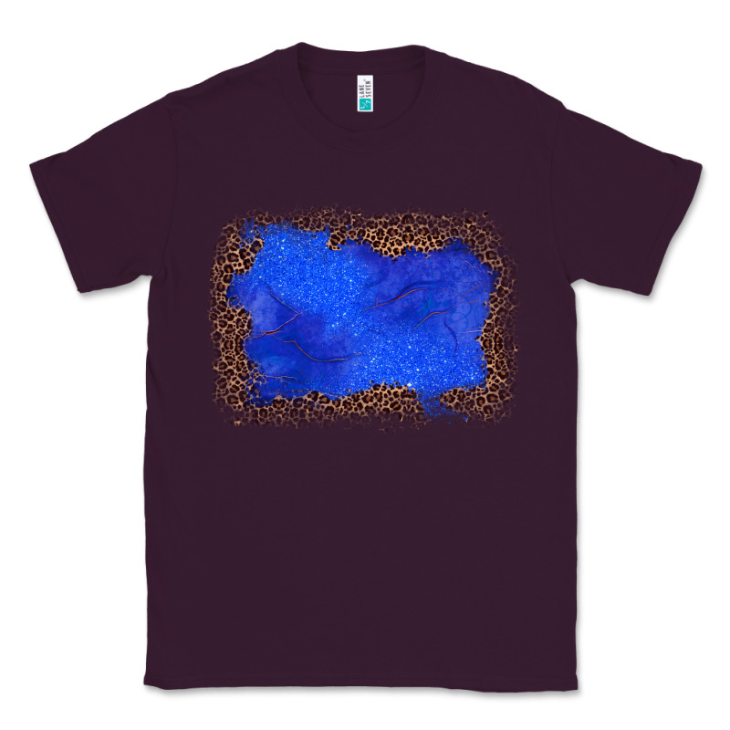 Gemstone Blue Leopard Background Classic Tee by JahusDesignShop | Teevron