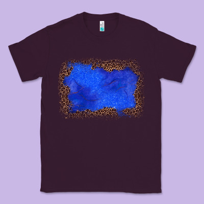 Gemstone Blue Leopard Background Classic Tee Designed By Jahusdesignshop