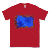 Red gemstone blue leopard background Classic Tee - JahusDesignShop
