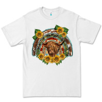 White scottish calf sunflowers rainbow Premium Tee - BarkalooDesign