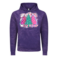 Cloud Purple christmas leopard trees Vintage Hoodie - MaliasSmallBusiness