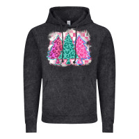 Vintage Black christmas leopard trees Vintage Hoodie - MaliasSmallBusiness