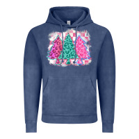 Vintage Denim christmas leopard trees Vintage Hoodie - MaliasSmallBusiness