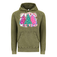 Vintage Olive christmas leopard trees Vintage Hoodie - MaliasSmallBusiness