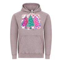 Vintage Zinc christmas leopard trees Vintage Hoodie - MaliasSmallBusiness