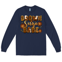 Navy brown suga babe Long Sleeve Tee - Artiststas