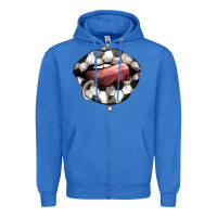 True Royal Soccer lips Zipper Hoodie - HowdyJamesFarm