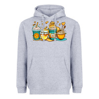 Heather Grey honey bee coffee cups Heavyweight Hoodie - OliviaCreatesArt