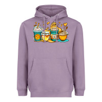 Lavender honey bee coffee cups Heavyweight Hoodie - OliviaCreatesArt
