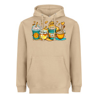 Mushroom honey bee coffee cups Heavyweight Hoodie - OliviaCreatesArt