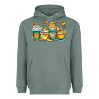 Sage honey bee coffee cups Heavyweight Hoodie - OliviaCreatesArt