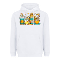 White honey bee coffee cups Heavyweight Hoodie - OliviaCreatesArt