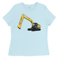 Baby Blue excavator Ladies Tee - Artiststas