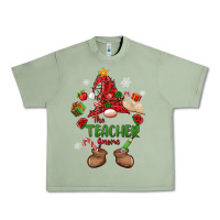 Oil Green the teacher gnome christmas Urban Heavy Tee - MaliasSmallBusiness