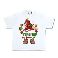 White the teacher gnome christmas Urban Heavy Tee - MaliasSmallBusiness