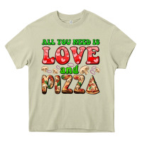 Mossy all you need is love and pizza Heavy Core Tee - AdoDesignShop