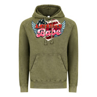 Vintage Olive American babe Vintage Hoodie - NancyCooperArtShop