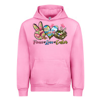 Fuchsia Pink Peace love Easter Urban Hoodie - LillyAllenDesigns