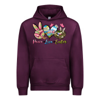 Mauve Wine Peace love Easter Urban Hoodie - LillyAllenDesigns