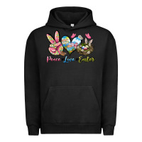 Pigment Black Peace love Easter Urban Hoodie - LillyAllenDesigns