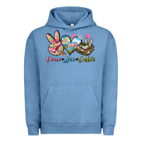 Pigment Pebble Blue Peace love Easter Urban Hoodie - LillyAllenDesigns
