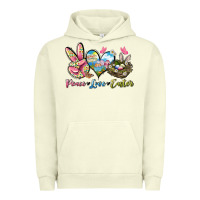 Pigment Pistachio Peace love Easter Urban Hoodie - LillyAllenDesigns
