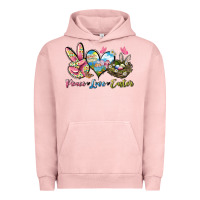 Pigment Salmon Peace love Easter Urban Hoodie - LillyAllenDesigns