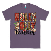 Lavender holly jolly teacher Classic Tee - MaliasSmallBusiness