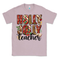 Lilac holly jolly teacher Classic Tee - MaliasSmallBusiness