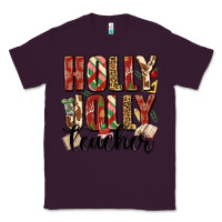 Plum holly jolly teacher Classic Tee - MaliasSmallBusiness