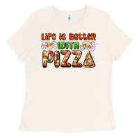 Bone life is better with pizza Ladies Tee - AdoDesignShop