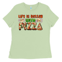 Matcha life is better with pizza Ladies Tee - AdoDesignShop
