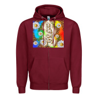 Burgundy be you with daisies Zipper Hoodie - TumblerDesignByShophia