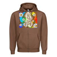 Chestnut be you with daisies Zipper Hoodie - TumblerDesignByShophia
