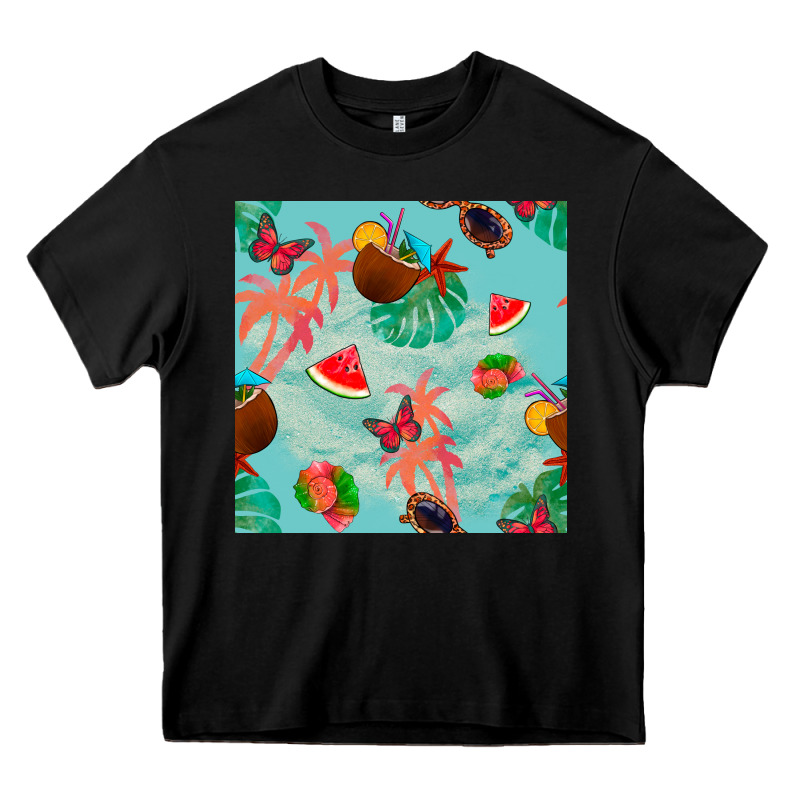Summer Vibes Seamless Pattern Heavy Core Tee by BundleAndBundleShop | Teevron