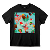 Black summer vibes seamless pattern Heavy Core Tee - BundleAndBundleShop