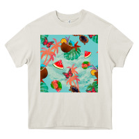 Cream summer vibes seamless pattern Heavy Core Tee - BundleAndBundleShop
