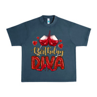 Midnight Navy birthday diva Urban Heavy Tee - MaliasSmallBusiness