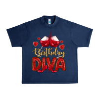 Navy birthday diva Urban Heavy Tee - MaliasSmallBusiness