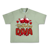 Oil Green birthday diva Urban Heavy Tee - MaliasSmallBusiness